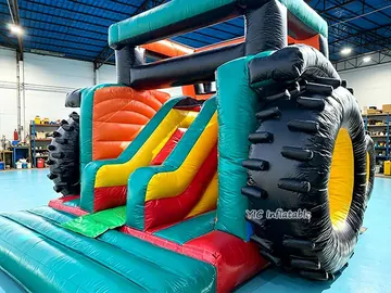 custom inflatable bounce-and-slide attraction detail view