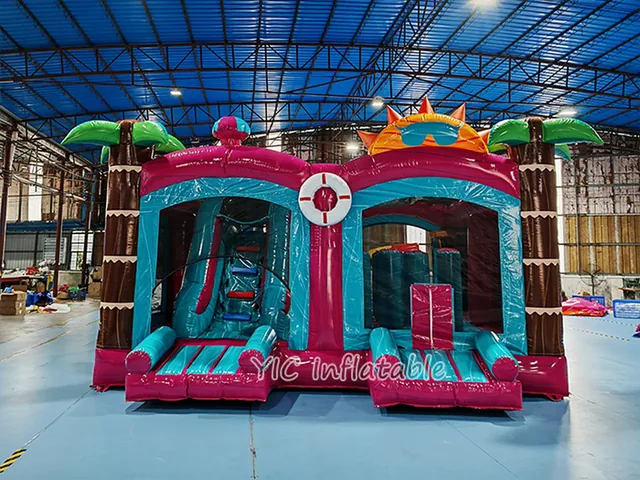 Tropical Double Slide Bounce House product image