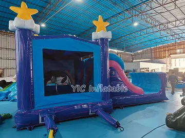 Unicorn Bounce House with Slide play layout