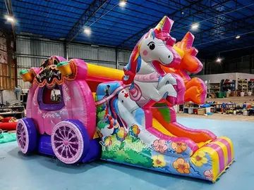 Princess Carriage Bounce House side view