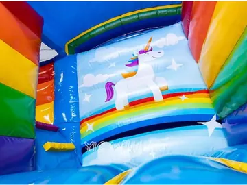 Unicorn Water Slide Pool Combo commercial attraction view