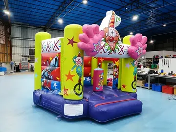 Clown Slide and Hoop Bouncer commercial attraction view