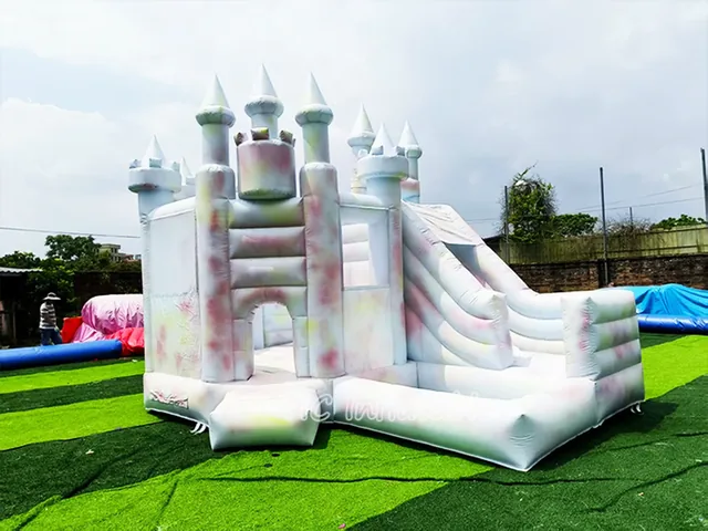White castle bounce house with slide product image