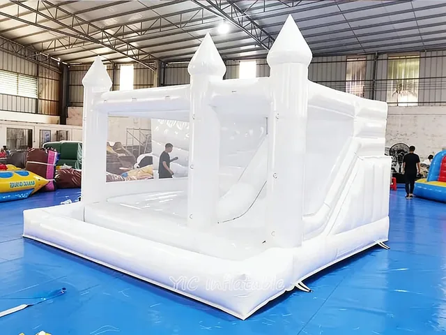 White Castle Bounce House with Slide and Ball Pit Combo product image