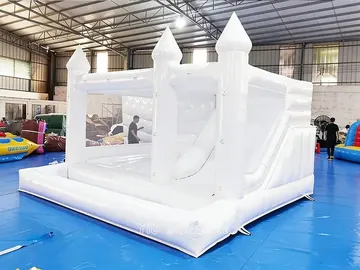 White Castle Bounce House with Ball Pit for Rental front view