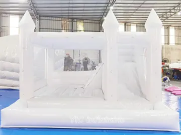 White Castle Bounce House with Ball Pit for Rental play layout