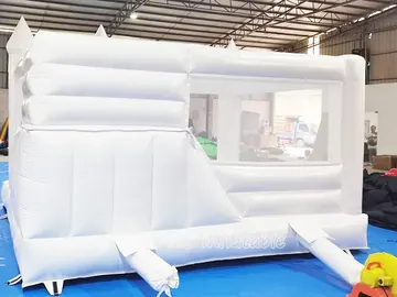 White Castle Bounce House with Ball Pit for Rental commercial attraction view