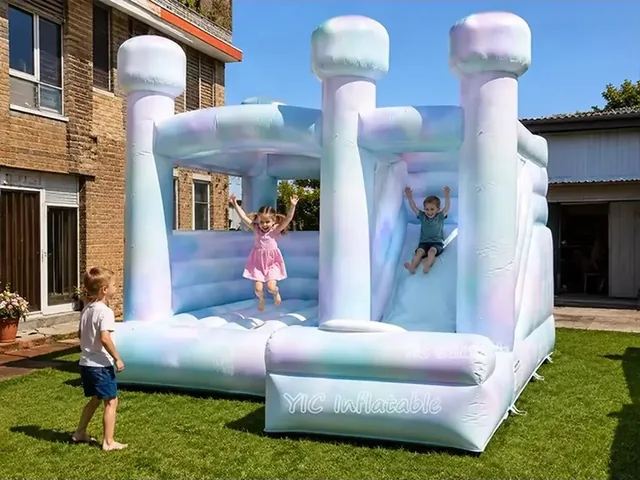 White Castle Bounce House with Slide and Ball Pit Combo product image