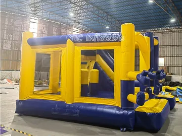 Bounce House Obstacle Course with Water Slide detail view