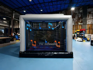 boombox themed inflatable jumper detail view