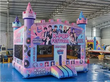Indoor bouncy castle rear view