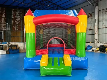 Classic castle bounce house front view