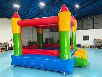 Colorful bouncy castle detail