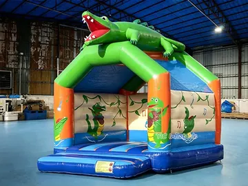 crocodile themed inflatable jumper rear view
