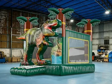 Dinosaur jumper bounce house front view