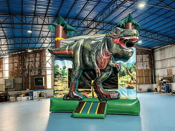 Dinosaur bouncy castle detail