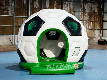 football themed inflatable jumper detail view