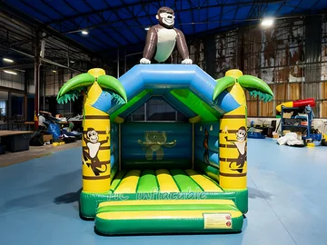 jungle themed inflatable jumper detail view