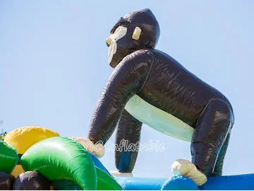 jungle themed inflatable jumper detail view