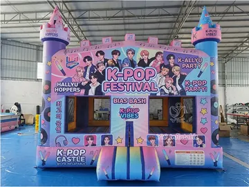 music themed inflatable jumper detail view