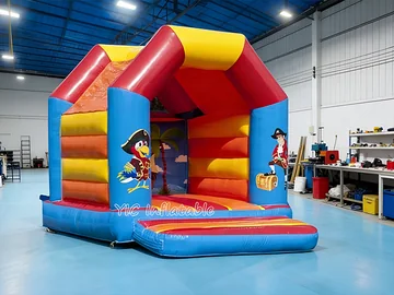 pirate themed inflatable jumper rear view