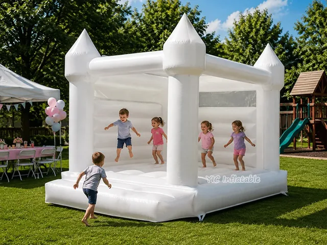 White Outdoor Bounce House product image