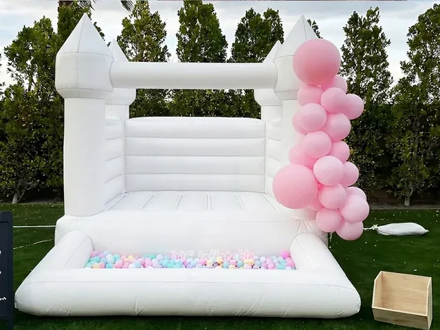 White Wedding Bouncing Castle product image