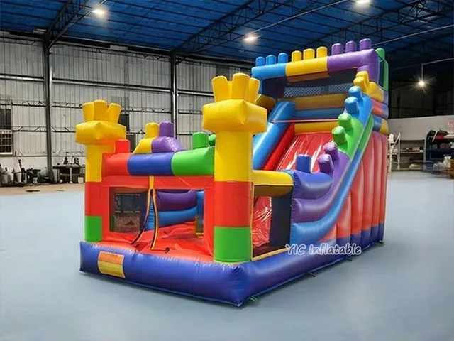 Colorful Castle Inflatable Slide product image
