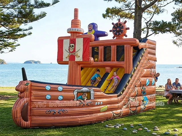 Commercial Pirate Ship Inflatable Slide product image