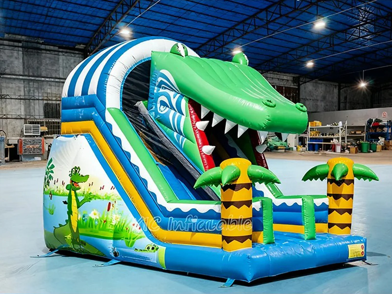 Custom Crocodile Inflatable Slide front view