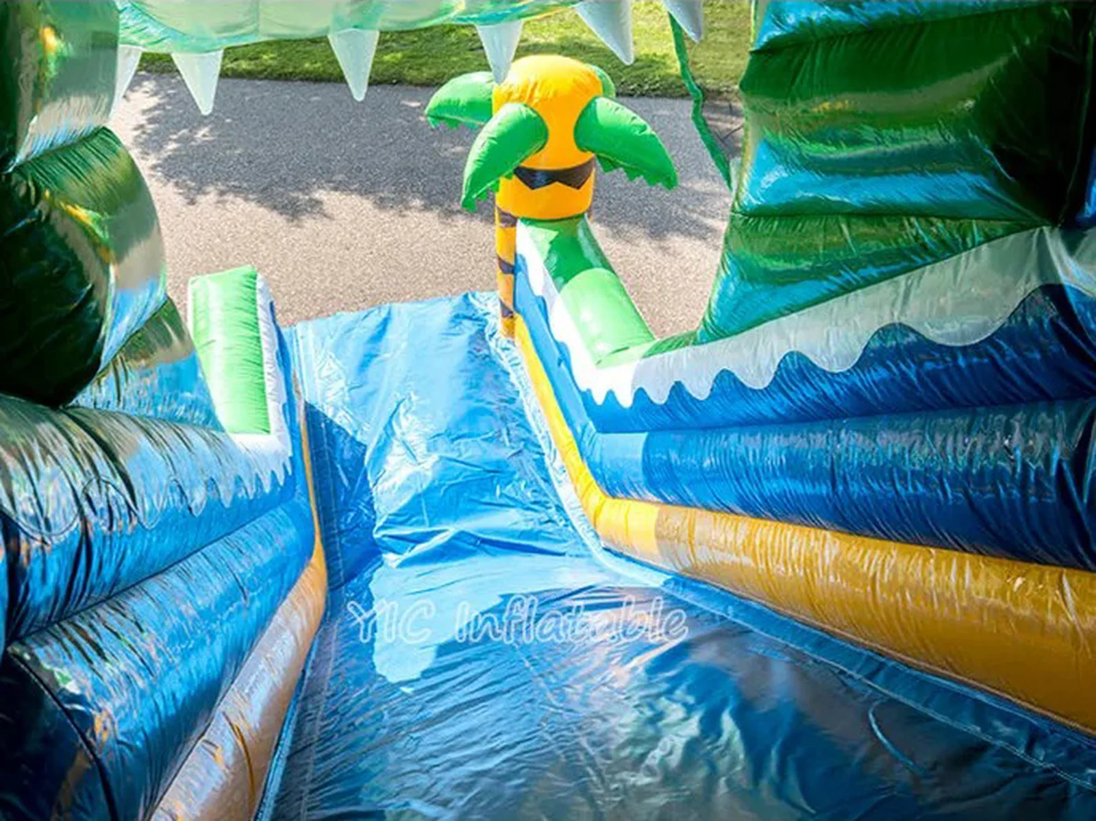 Custom Crocodile Inflatable Slide front view