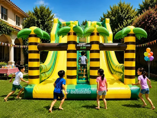 Elephant Theme Inflatable Slide product image