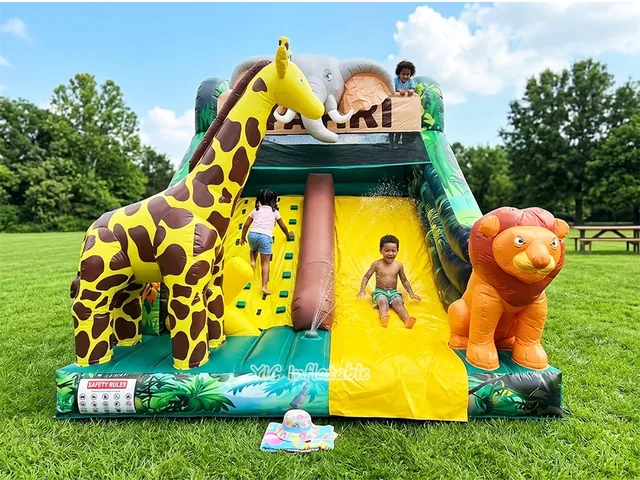 Giraffe Jungle Inflatable Slide product image