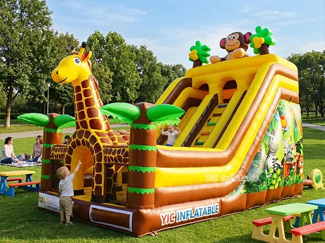 Giraffe Safari Inflatable Slide product image