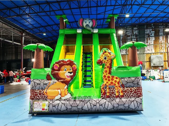 Jungle Animal Inflatable Slide product image