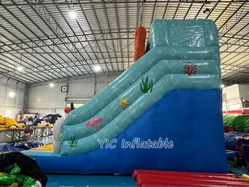 mermaid themed standalone inflatable slide detail view