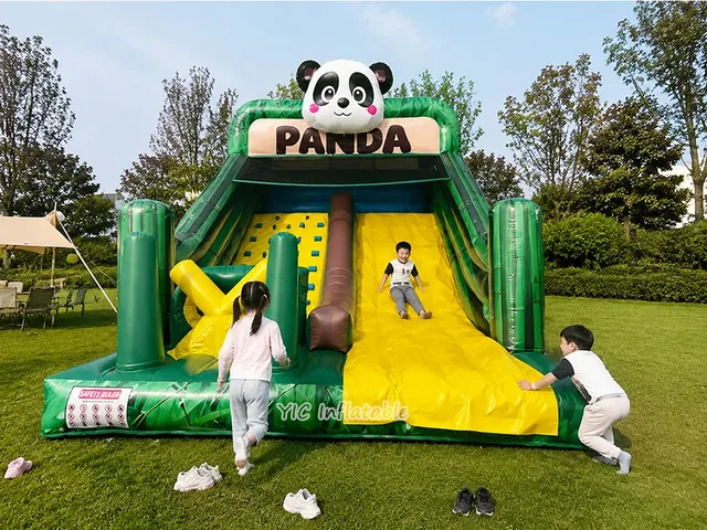 Panda Jungle Inflatable Slide product image