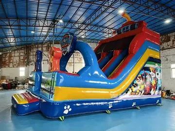 Paw Patrol Inflatable Double Lane Slide play layout