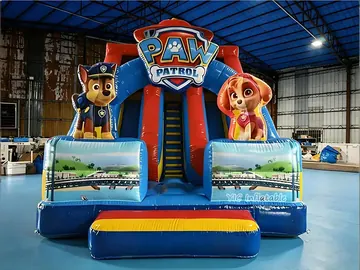 Paw Patrol Inflatable Double Lane Slide detail view