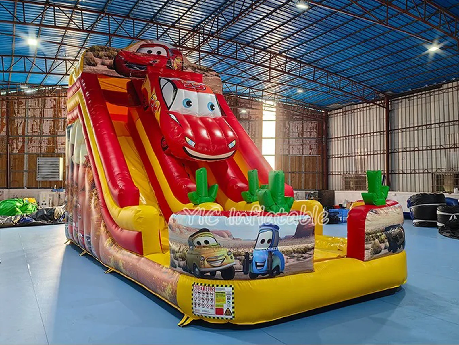 Commercial Racing Car Inflatable Slide front view