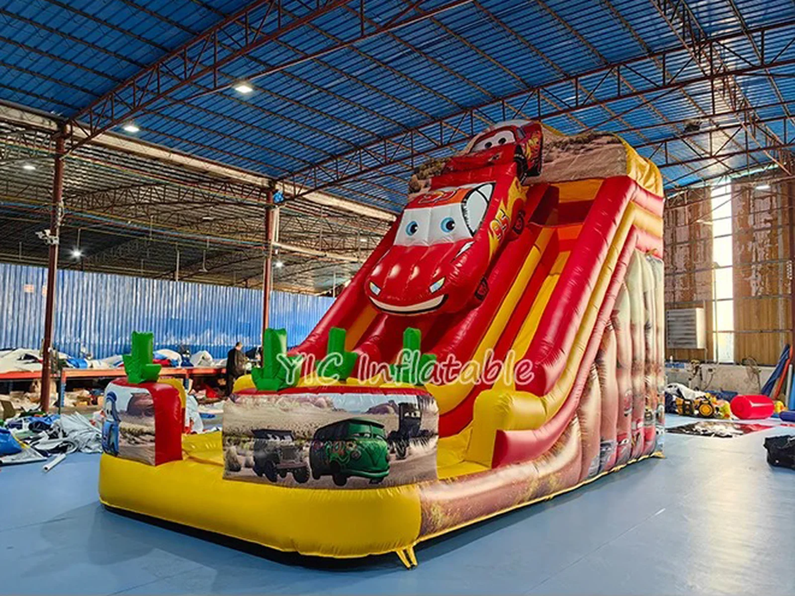Commercial Racing Car Inflatable Slide front view