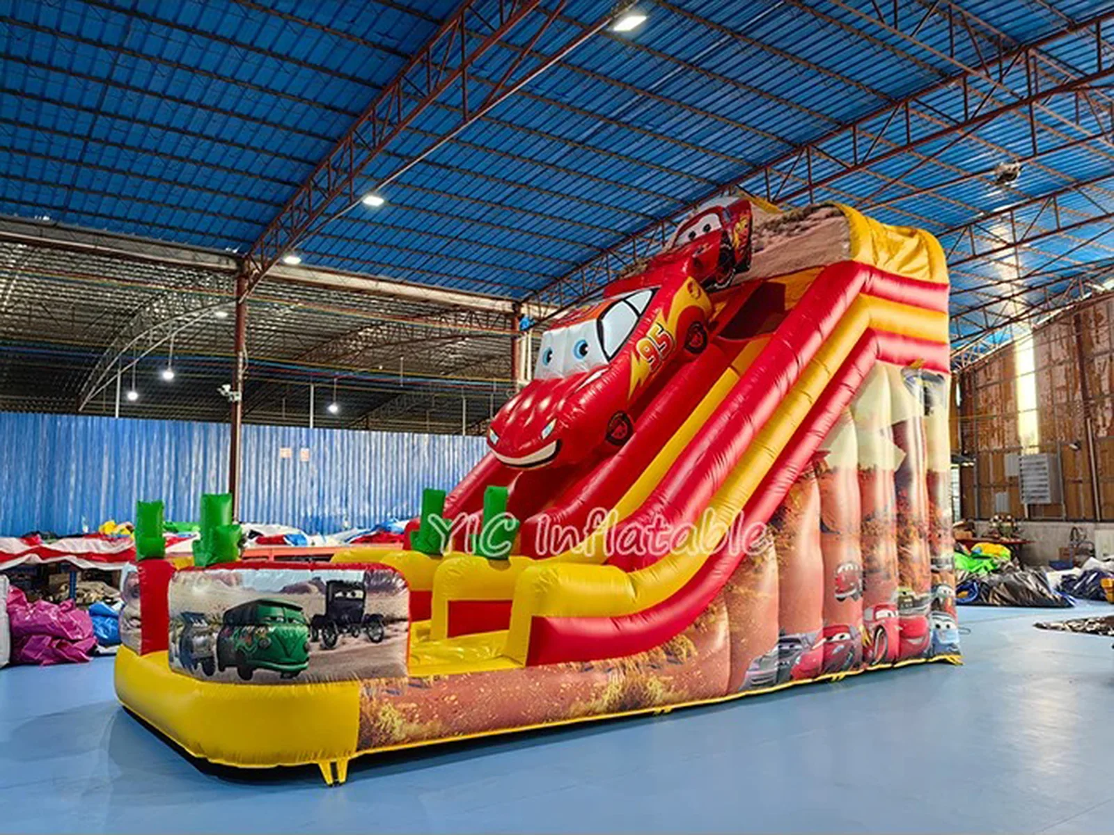 Commercial Racing Car Inflatable Slide front view