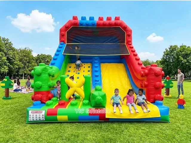 Building Block Inflatable Slide product image