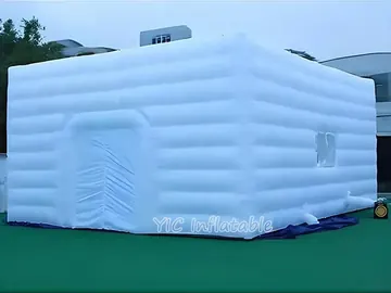 led themed air-supported event tent detail view