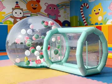 bubble themed air-supported event tent detail view