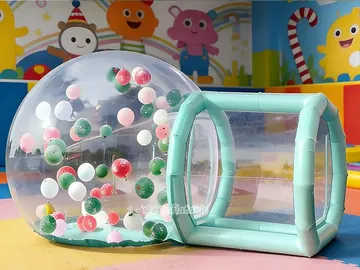 bubble themed air-supported event tent detail view