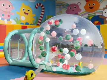 bubble themed air-supported event tent detail view