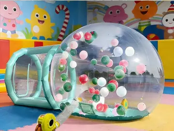 bubble themed air-supported event tent detail view