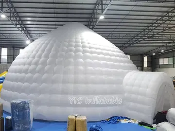 custom air-supported event tent rear view