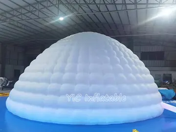 custom air-supported event tent detail view